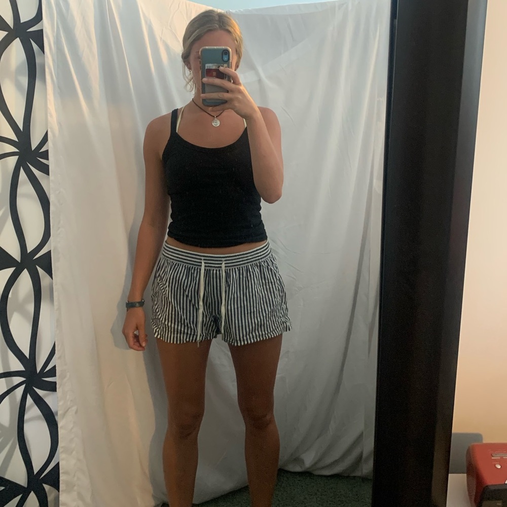 Anthropologie blue and white shorts